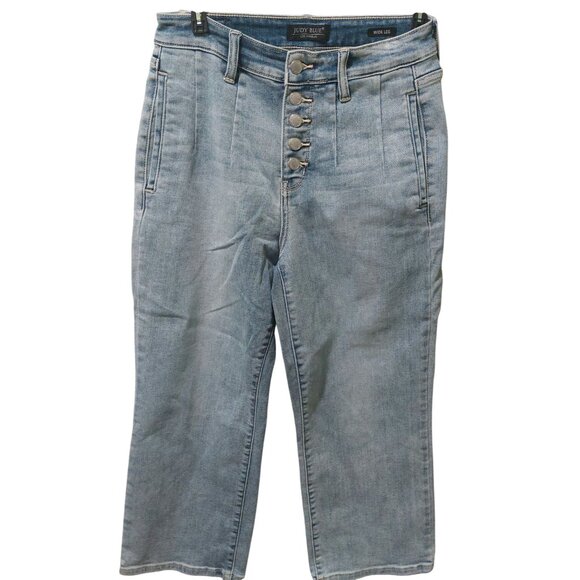 Judy Blue Denim - Judy Blue Womens Wide Leg Button-Fly Light Wash Denim Jeans Size 5/27